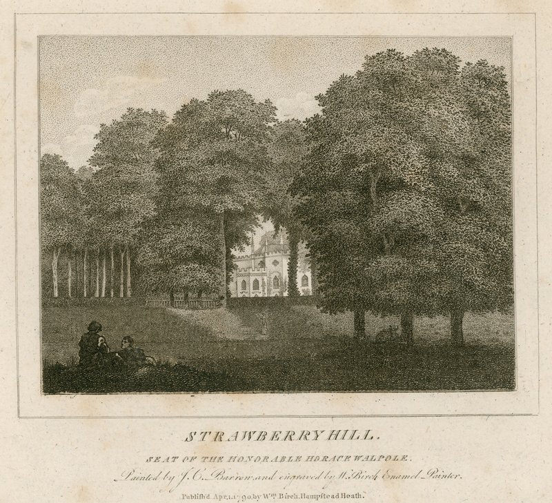 Strawberry Hill, sæde for den ærede Horace Walpole af Joseph Charles Barrow