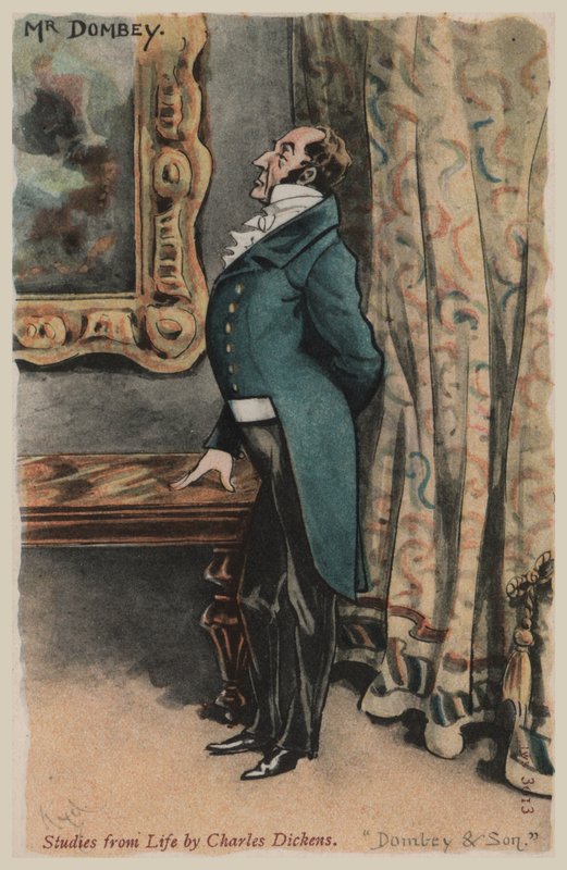 Mr Dombey, Dombey & Son (farve litho) af Joseph Clayton  Clarke