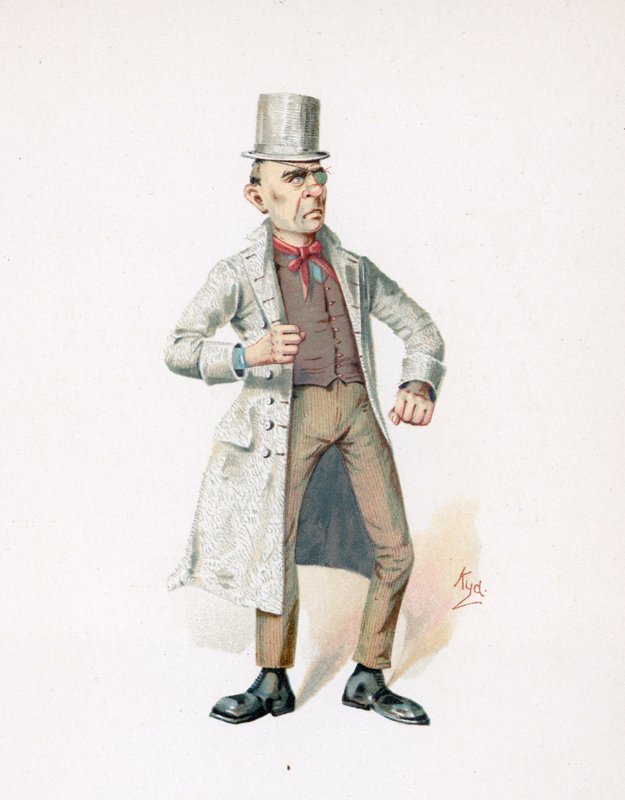 Vildkyllingen, illustration fra "Character Sketches from Charles Dickens", ca. 1890 af Joseph Clayton Clarke