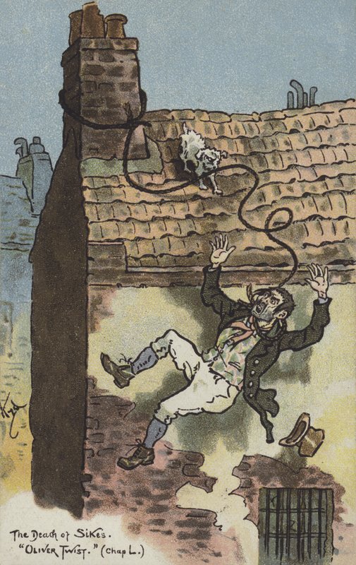Bill Sikes, Oliver Twists død af Joseph Clayton Clarke
