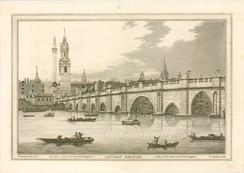 London Bridge, 1795 af Joseph Farington