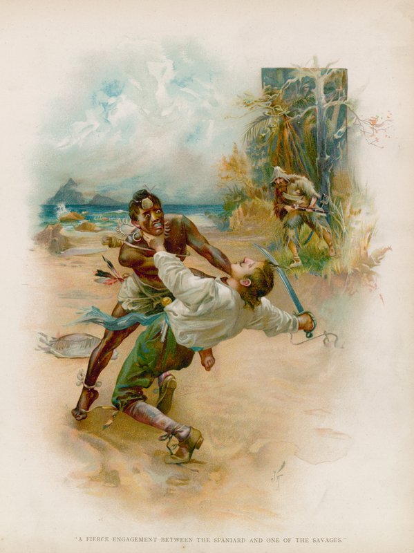 Illustration til Robinson Crusoe af Joseph Finnemore