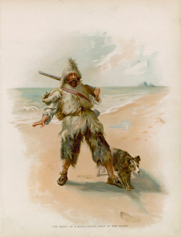 Illustration til Robinson Crusoe af Joseph Finnemore