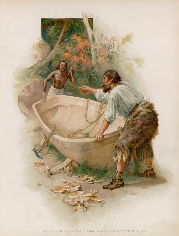 Illustration til Robinson Crusoe af Joseph Finnemore