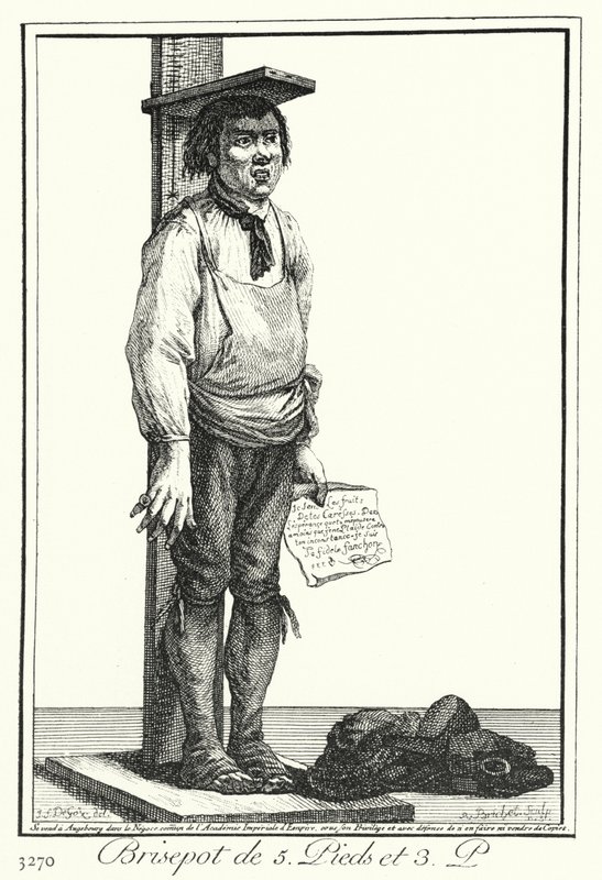 En fem fod tre tommer crackpot (gravering) af Joseph Franz von (after) Goez
