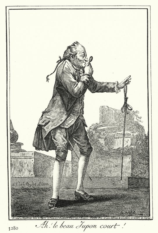Ah! Den smukke korte nederdel (gravering) af Joseph Franz von (after) Goez