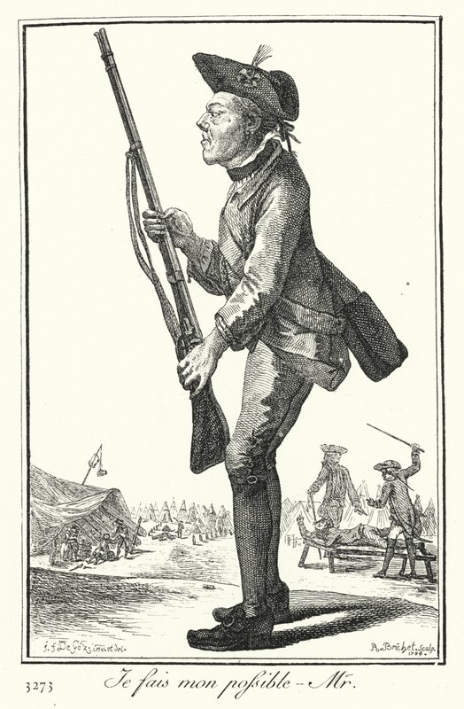 Jeg gør mit bedste, sir (gravering) af Joseph Franz von (after) Goez