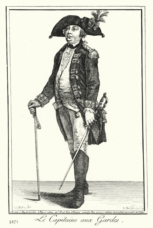 Kaptajnen af vagterne (gravering) af Joseph Franz von (after) Goez