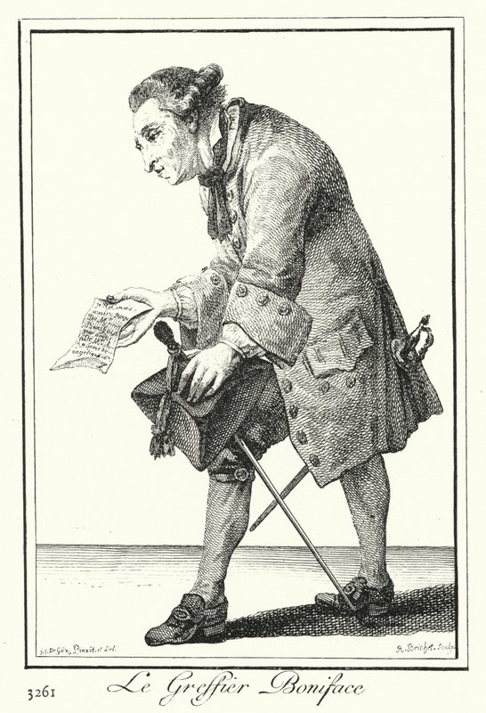 Kontorist Boniface (gravering) af Joseph Franz von (after) Goez