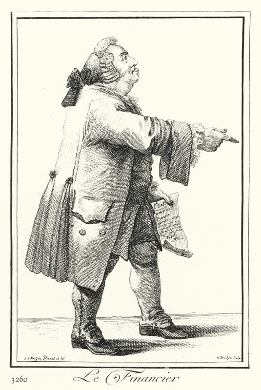 The Financier (gravering) af Joseph Franz von (after) Goez