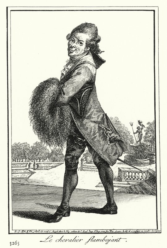 The Flamboyant Knight (gravering) af Joseph Franz von (after) Goez