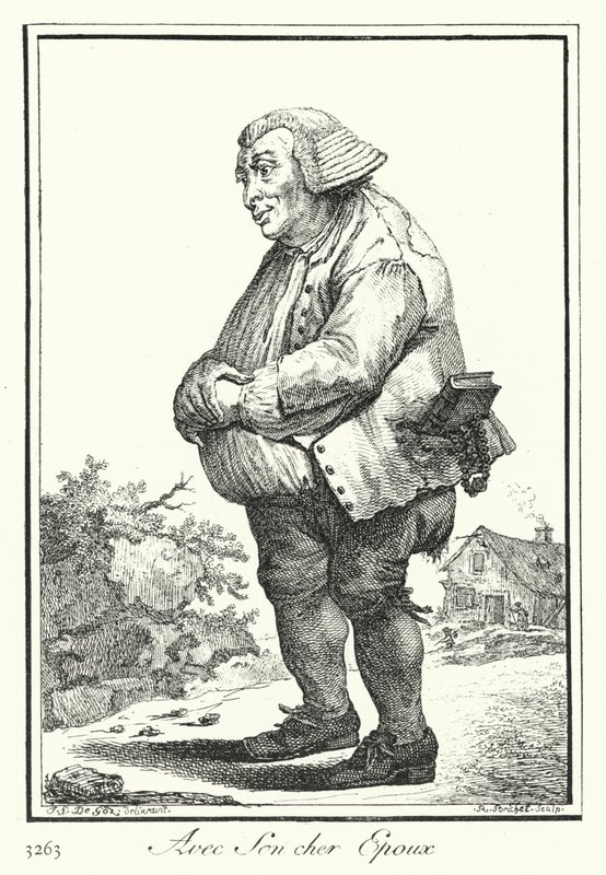Med hendes kære mand (gravering) af Joseph Franz von (after) Goez