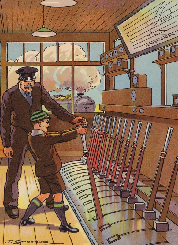 "Når jeg er en mand" (farvelitografi) af Joseph Greenup