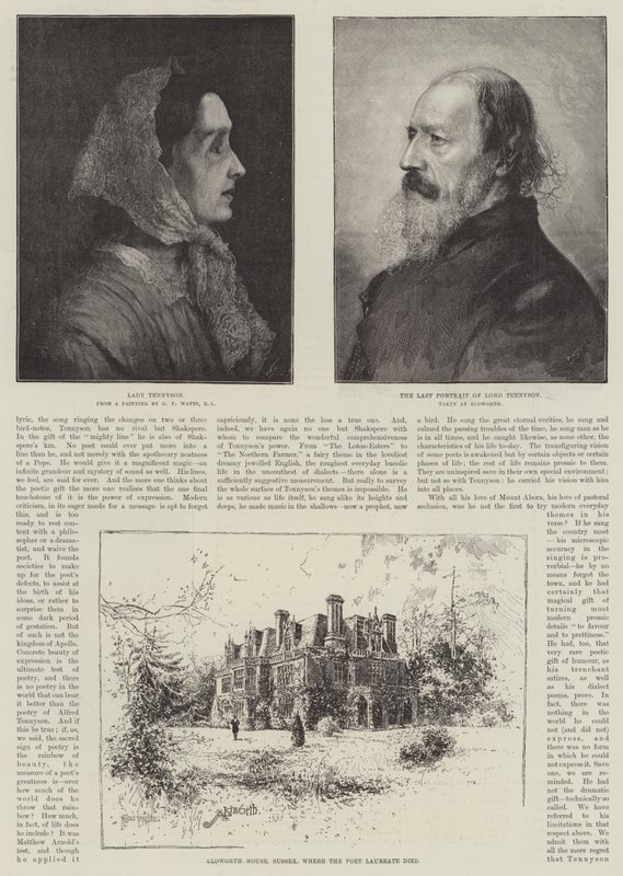 Alfred, baron Tennyson, digterpristager af Joseph Holland Tringham