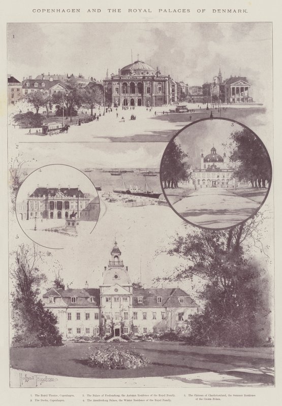 København og De Kongelige Slotte af Joseph Holland Tringham