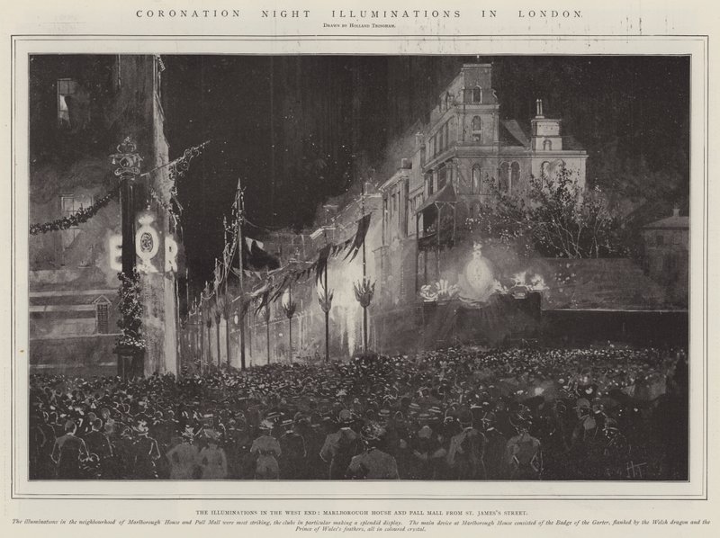 Coronation Night Illuminations i London af Joseph Holland Tringham
