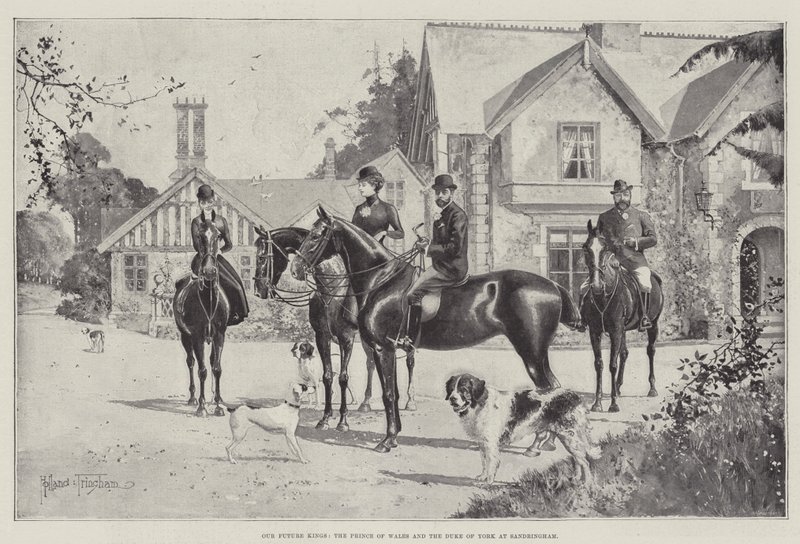 Vores fremtidige konger, prinsen af Wales og hertugen af York i Sandringham af Joseph Holland Tringham
