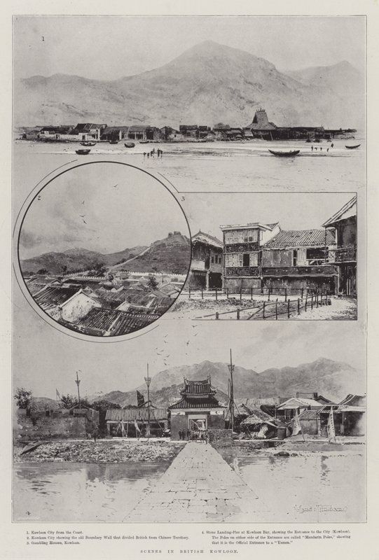 Scener i britiske Kowloon af Joseph Holland Tringham