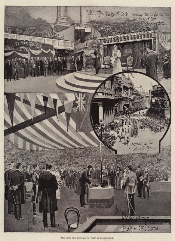 Hertugen og hertuginden af York i Birmingham af Joseph Holland Tringham