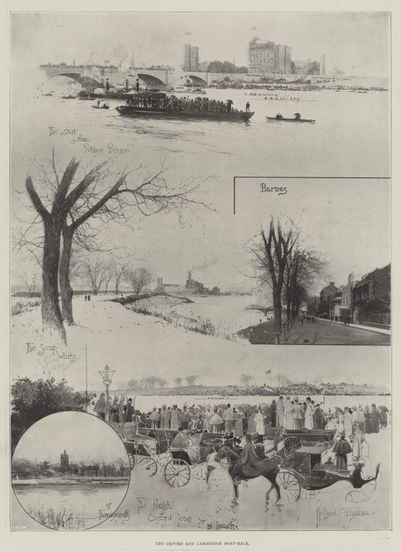 Oxford og Cambridge Boat-Race af Joseph Holland Tringham