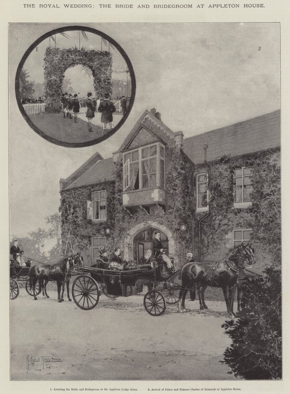Det kongelige bryllup, bruden og brudgommen på Appleton House af Joseph Holland Tringham