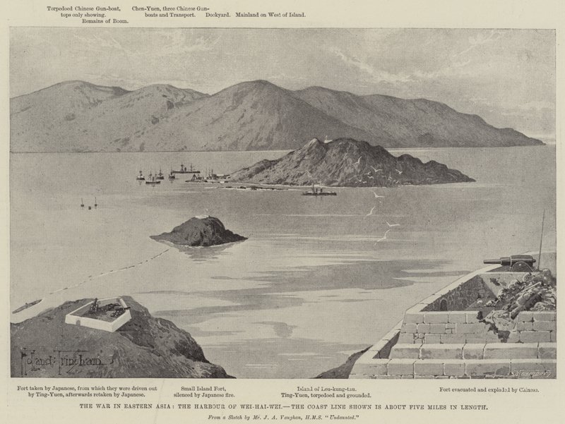 Krigen i Østasien, havnen i Wei-hai-Wei af Joseph Holland Tringham