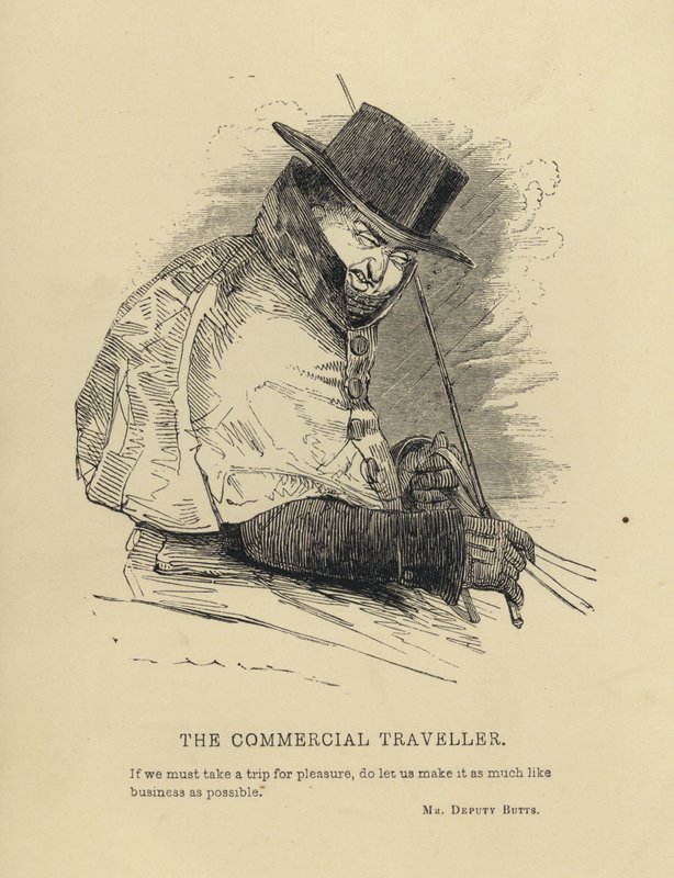 Kenny Meadows: The Commercial Traveler (gravering) af Joseph Kenny (after) Meadows