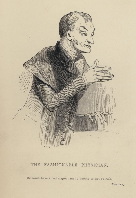Kenny Meadows: The Fashionable Physician (gravering) af Joseph Kenny (after) Meadows