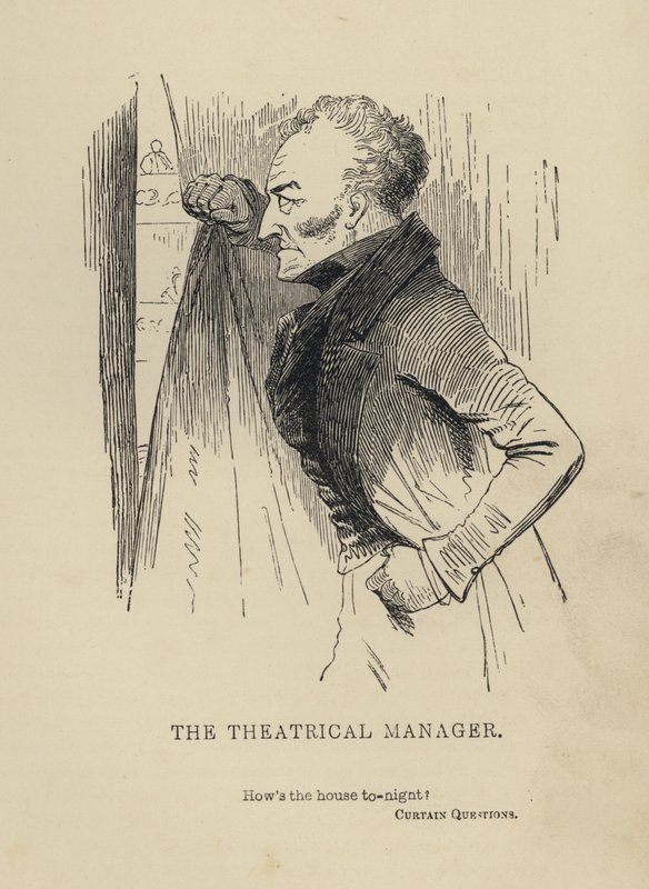 Kenny Meadows: Theatrical Manager (gravering) af Joseph Kenny (after) Meadows