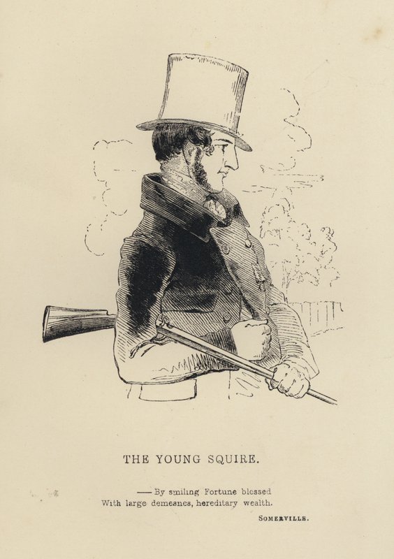 Kenny Meadows: The Young Squire (gravering) af Joseph Kenny (after) Meadows