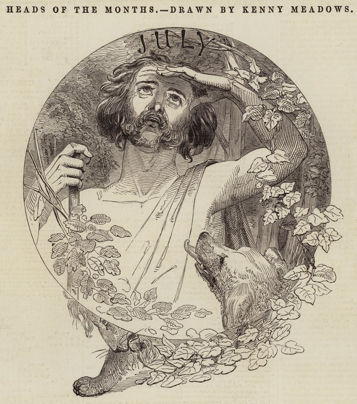 Månedernes hoveder af Joseph Kenny Meadows