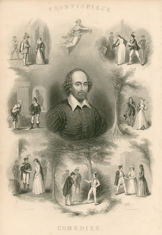 Shakespeares komedier - Frontispice af Joseph Kenny Meadows