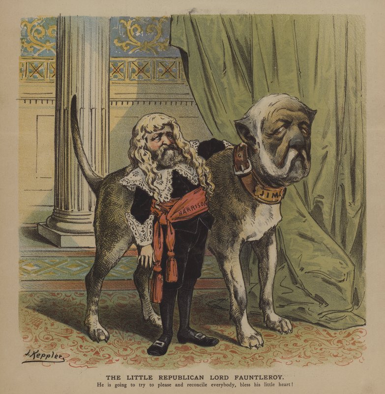 Den lille republikanske Lord Fauntleroy (farve litho) af Joseph Keppler