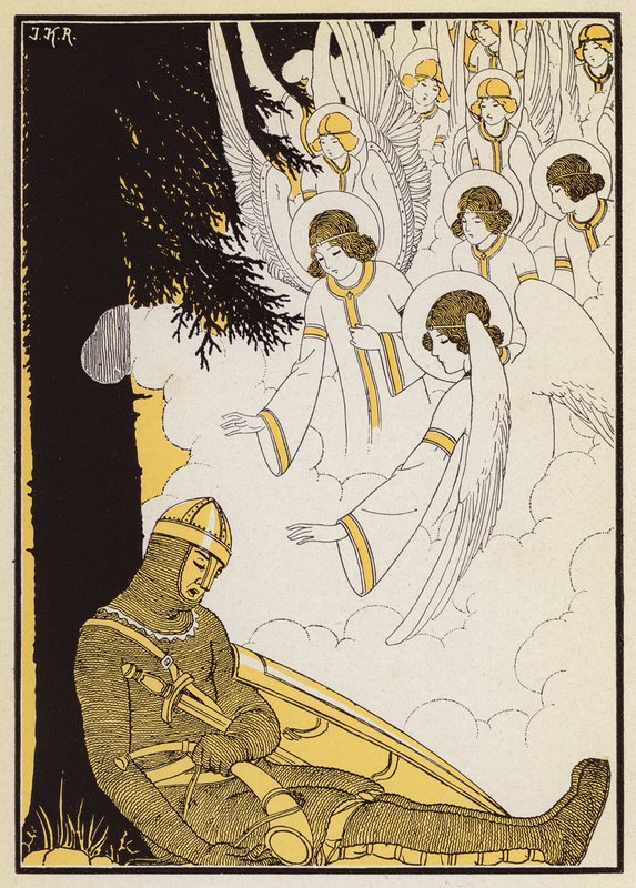 La Mort de Roland (farvelitografi) af Joseph Kuhn Regnier