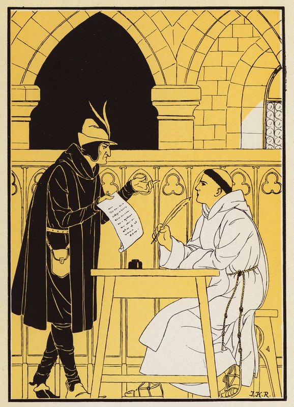 Miraklet med præsten Theophile (farvelitografi) af Joseph Kuhn-Regnier