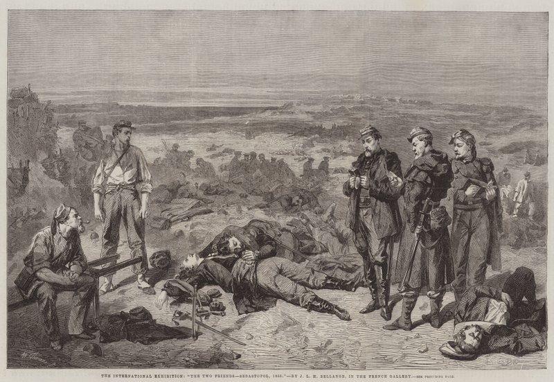 Den internationale udstilling, De to venner, Sebastopol, 1855, i det franske galleri af Joseph Louis Hippolyte Bellange
