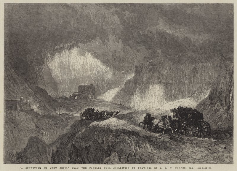 En snestorm på Mont Cenis af Joseph Mallord William Turner