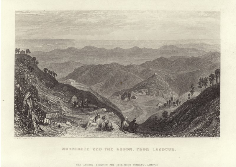 Mussoorie og Dhoon af Joseph Mallord William Turner
