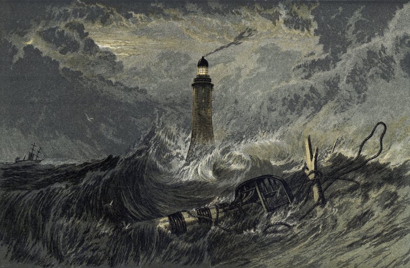Eddystone Fyrtårn af Joseph Mallord William Turner