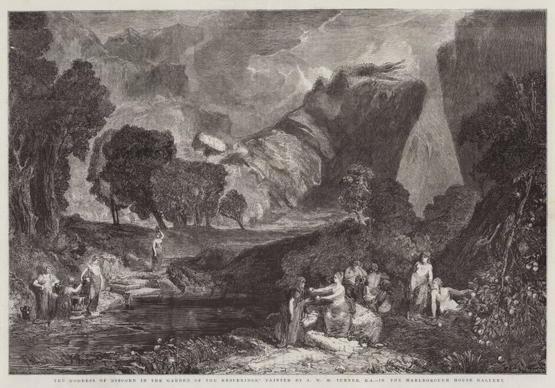 Uenighedens gudinde i Hesperidernes have, i Marlborough House Gallery af Joseph Mallord William Turner