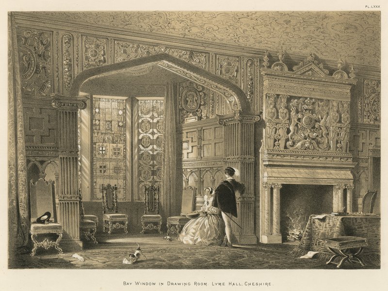 Karnap i tegnestuen, Lyme Hall, Cheshire af Joseph Nash