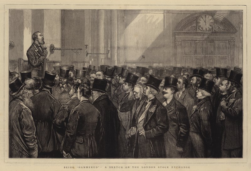 At blive hamret, en skitse om børsen i London af Joseph Nash