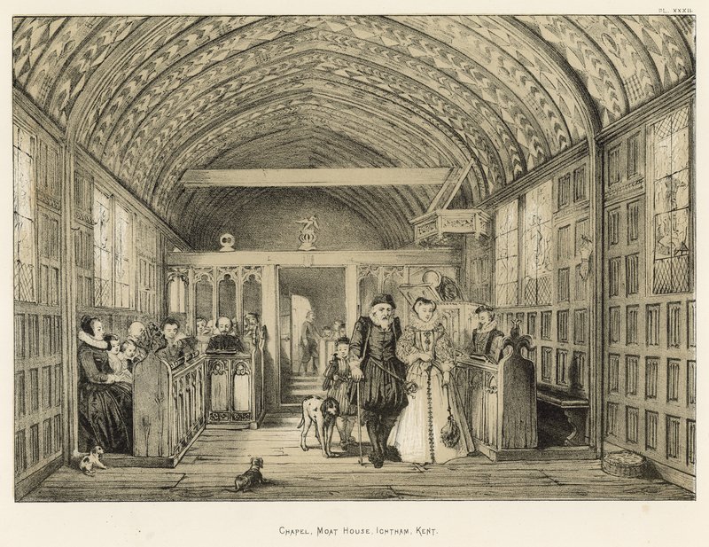 Kapel, Moat House, Ightham, Kent af Joseph Nash