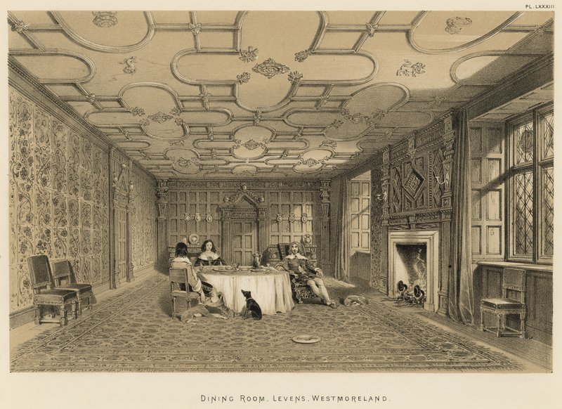 Spisestue, Levens, Westmoreland af Joseph Nash