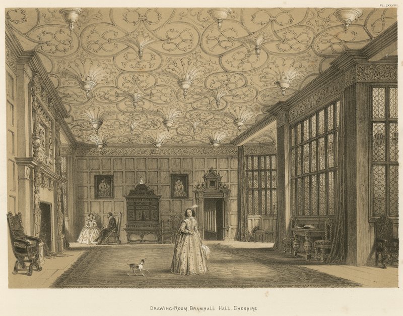 Tegnestue, Bramhall Hall, Cheshire af Joseph Nash