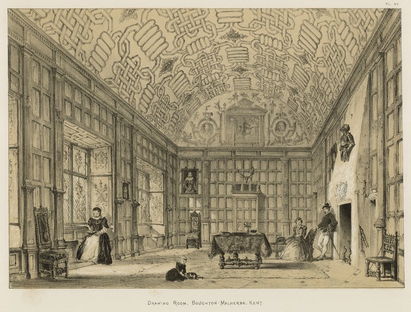 Tegnestue, Boughton-Malherbe, Kent af Joseph Nash