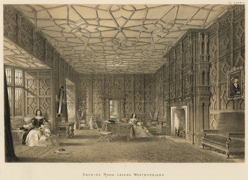Tegnestue, Levens, Westmoreland af Joseph Nash