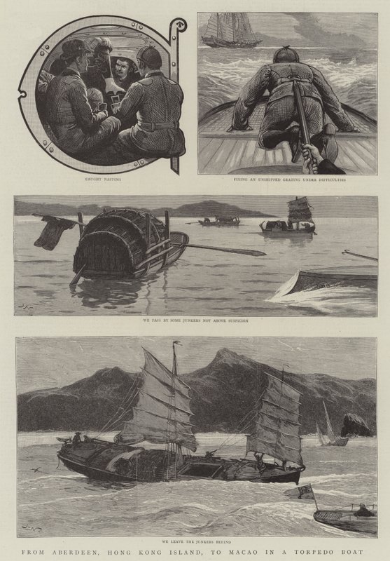 Fra Aberdeen, Hong Kong Island, til Macao i en torpedobåd af Joseph Nash
