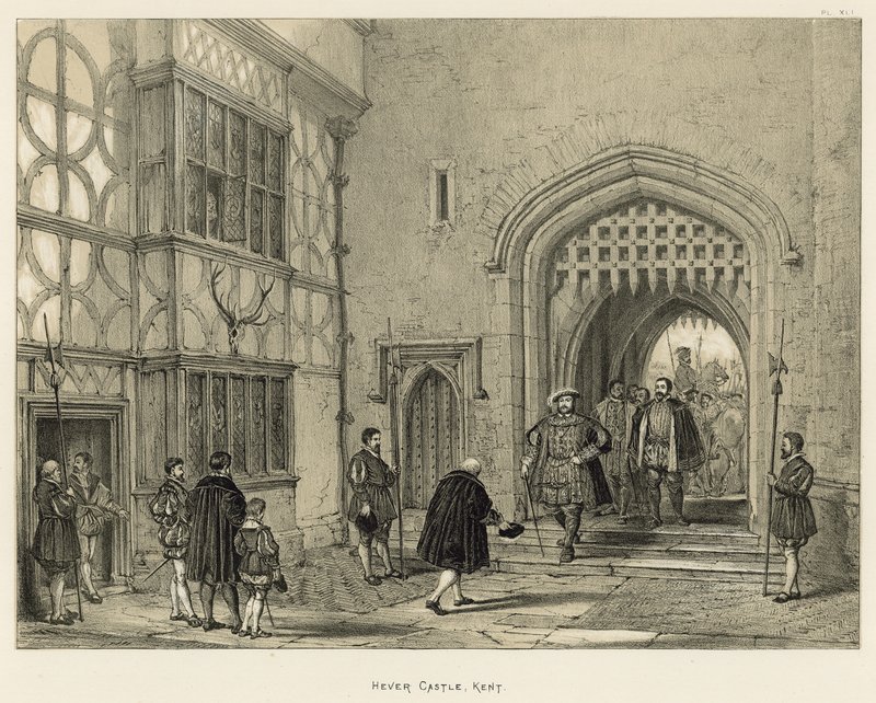 Hever Castle, Kent af Joseph Nash