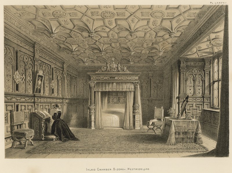 Indlagt kammer, Sizergh, Westmoreland af Joseph Nash